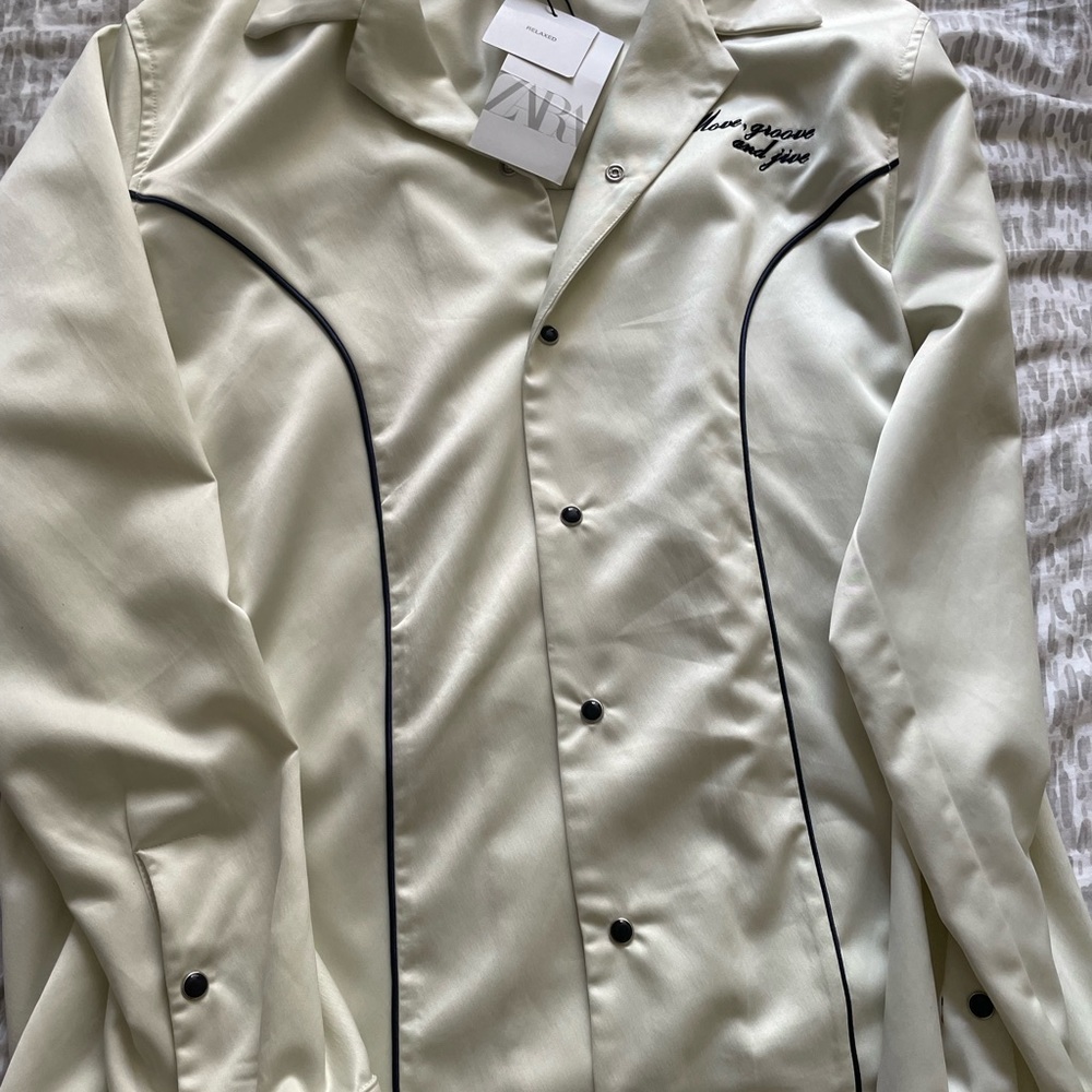 Zara long sleeve dress shirt retro
